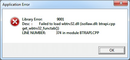 image 1 | IRIS Accountancy - Application Error Library Error 9001