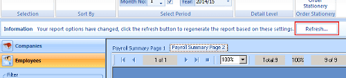 print report refresh button
