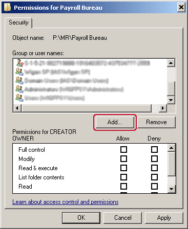 add new user or group