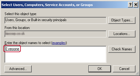 user or group confirmed with check names