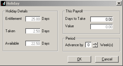 Holiday Pay options
