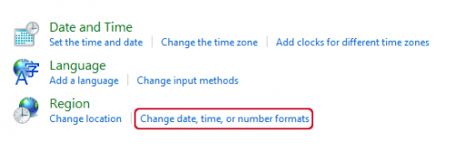 Windows 10 control panel region and language settings