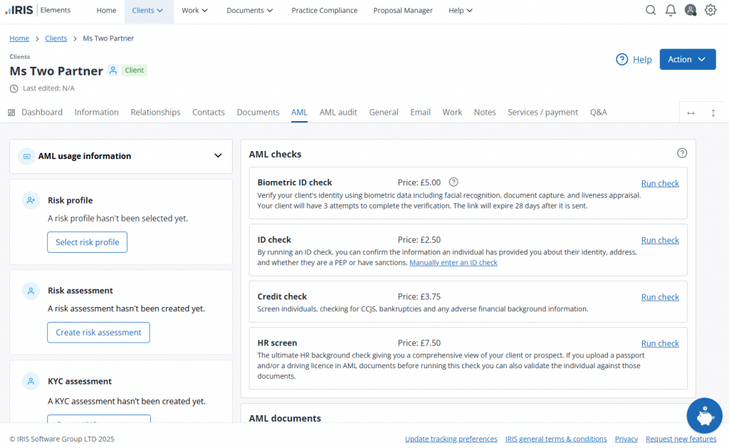 AML biometrics id checks | IRIS Elements AML Software