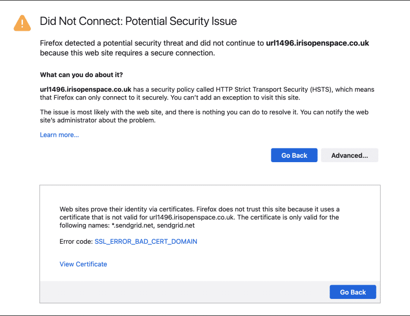 Did Not Connect: Potential Security Issue in Firefox
