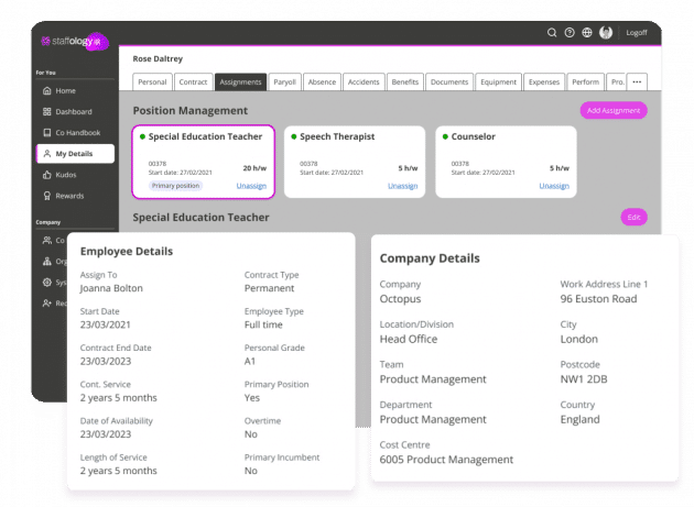 staffogy hr employee details | Staffology HR